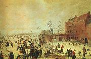 AVERCAMP, Hendrick Winter Landscape  fff Germany oil painting reproduction